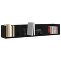 vidaXL CD Wall Shelf Black Oak 100x18x18 cm Engineered Wood