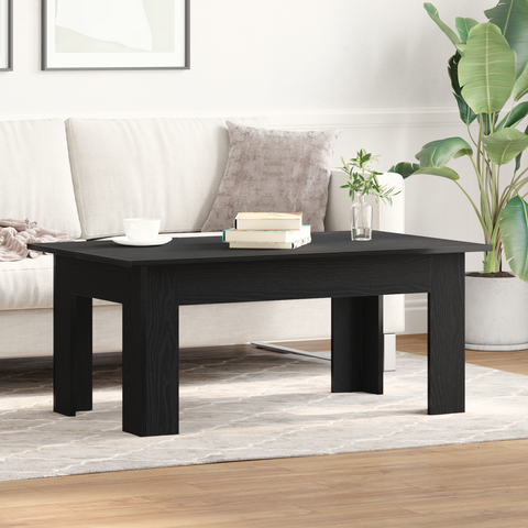 vidaXL Black Oak Coffee Table, 100x60x42 cm, Made of Engineered Wood