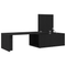 vidaXL Black Oak Coffee Table, 150x50x35 cm, Made of Engineered Wood