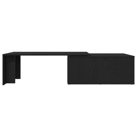 vidaXL Black Oak Coffee Table, 150x50x35 cm, Made of Engineered Wood