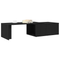 vidaXL Black Oak Coffee Table, 150x50x35 cm, Made of Engineered Wood