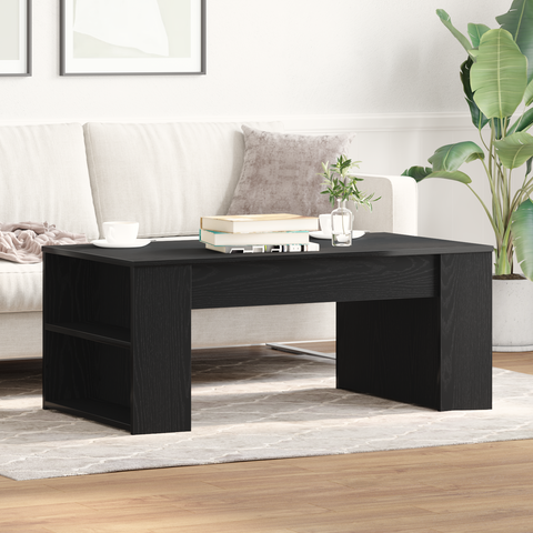 vidaXL Coffee Table Black Oak 102x55x42 cm Engineered Wood