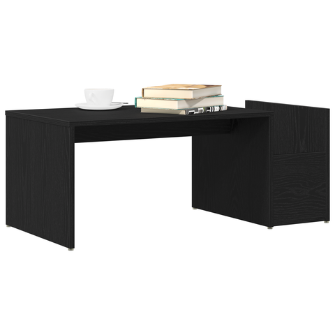 vidaXL Black Oak Coffee Table - 90x45x35 cm - Made of Engineered Wood