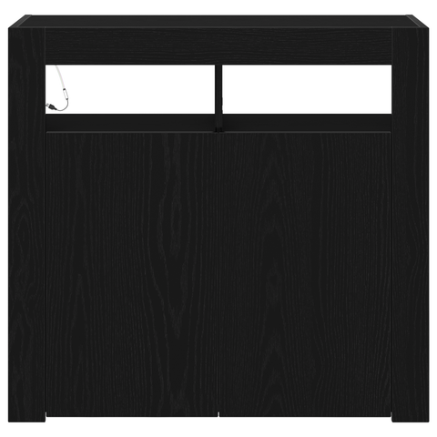 vidaXL Sideboard Black 80 x 35 x 75 cm Engineered wood