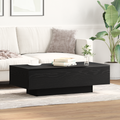 vidaXL Coffee Table Black Oak 100x30x36,5 cm Engineered Wood