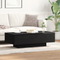 vidaXL Coffee Table Black Oak 100x30x36,5 cm Engineered Wood