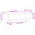 vidaXL Coffee Table Black Oak 100x30x36,5 cm Engineered Wood