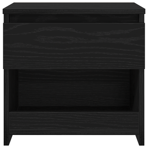vidaXL Black Oak Nightstand 40x30x39 cm Made from Engineered Wood