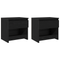 vidaXL Nightstands 2 pcs Black Oak 40x30x39 cm Made from Engineered Wood