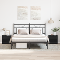 vidaXL Nightstands 2 pcs Black Oak 40x30x39 cm Made from Engineered Wood