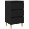 vidaXL Bedside Cabinet with Wooden Leg Black Oak 40x35x69 cm