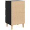vidaXL Bedside Cabinet with Wooden Leg Black Oak 40x35x69 cm