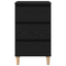 vidaXL Bedside Cabinet with Wooden Leg Black Oak 40x35x69 cm