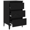 vidaXL Bedside Cabinet with Metal Leg Black Oak 40x35x69 cm