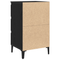vidaXL Bedside Cabinet with Metal Leg Black Oak 40x35x69 cm