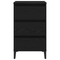 vidaXL Bedside Cabinet with Metal Leg Black Oak 40x35x69 cm