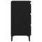 vidaXL Bedside Cabinet with Metal Leg Black Oak 40x35x69 cm