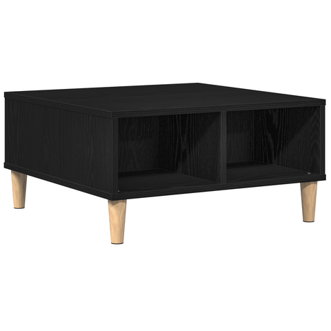 vidaXL Black Oak Coffee Table - 60x60x30 cm, Made of Engineered Wood