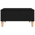 vidaXL Black Oak Coffee Table - 60x60x30 cm, Made of Engineered Wood