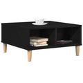 vidaXL Black Oak Coffee Table - 60x60x30 cm, Made of Engineered Wood