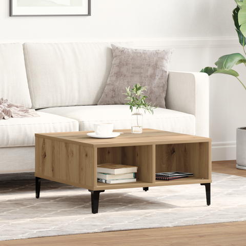 vidaXL Coffee Table Artisan Oak 60x60x30 cm Engineered Wood