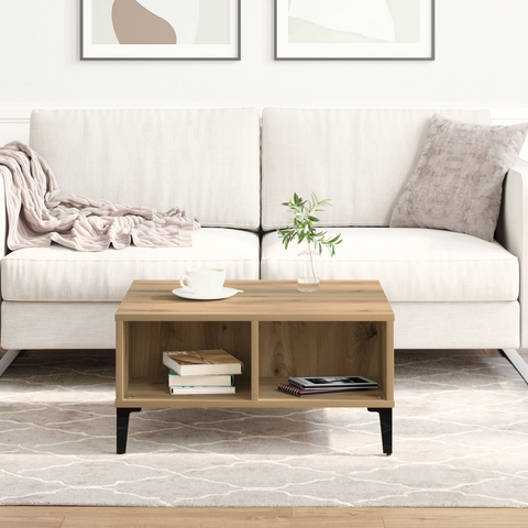 vidaXL Coffee Table Artisan Oak 60x60x30 cm Engineered Wood