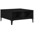 vidaXL Coffee Table Black Oak 60x60x30 cm Engineered Wood