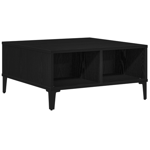 vidaXL Coffee Table Black Oak 60x60x30 cm Engineered Wood