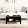 vidaXL Coffee Table Black Oak 60x60x30 cm Engineered Wood