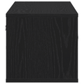vidaXL Wall-Mounted Shelf Black Oak 140x41x75 cm Engineered Wood