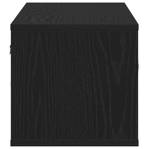 vidaXL Wall-Mounted Shelf Black Oak 140x41x75 cm Engineered Wood