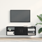 vidaXL Wall-Mounted Shelf Black Oak 140x41x75 cm Engineered Wood