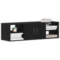 vidaXL Wall-Mounted Shelf Black Oak 140x41x75 cm Engineered Wood