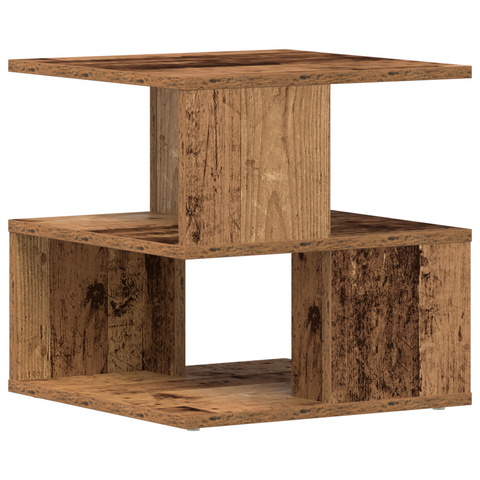 vidaXL Side Table Old Wood Wood 40x40x40 cm Storage End Table Square