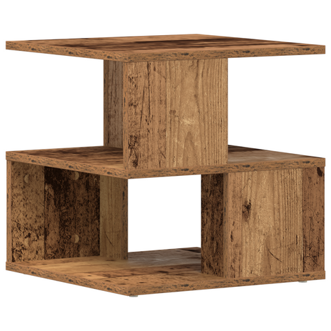 vidaXL Side Table Old Wood Wood 40x40x40 cm Storage End Table Square