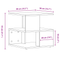 vidaXL Side Table Old Wood Wood 40x40x40 cm Storage End Table Square