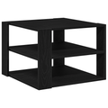 vidaXL Coffee Table Black Oak 59,5x59,5x40 cm Engineered Wood