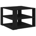 vidaXL Coffee Table Black Oak 59,5x59,5x40 cm Engineered Wood