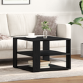 vidaXL Coffee Table Black Oak 59,5x59,5x40 cm Engineered Wood