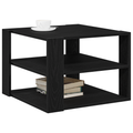 vidaXL Coffee Table Black Oak 59,5x59,5x40 cm Engineered Wood