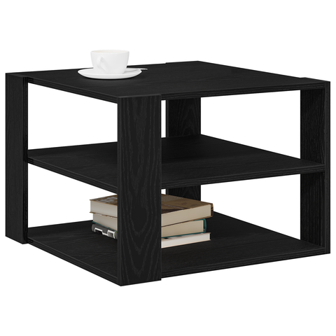 vidaXL Coffee Table Black Oak 59,5x59,5x40 cm Engineered Wood