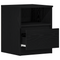 vidaXL Black Oak Nightstand 15.7x15.7x19.7 inches Made of Engineered Wood