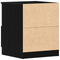 vidaXL Black Oak Nightstand 15.7x15.7x19.7 inches Made of Engineered Wood