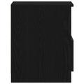 vidaXL Black Oak Nightstand 15.7x15.7x19.7 inches Made of Engineered Wood