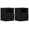 vidaXL Nightstands 2-Pack Black Oak 40x40x50 cm Made of Engineered Wood