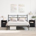 vidaXL Nightstands 2-Pack Black Oak 40x40x50 cm Made of Engineered Wood