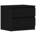 vidaXL Nightstand Black Oak 50x40x43.5 cm Made of Engineered Wood