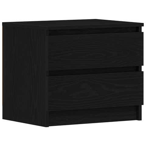 vidaXL Nightstand Black Oak 50x40x43.5 cm Made of Engineered Wood