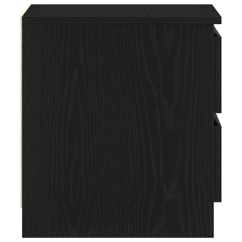 vidaXL Nightstands 2 pack Black Oak 50x40x43.5 cm Made from Engineered Wood