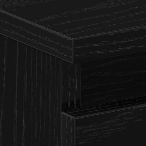 vidaXL Nightstand in Black Oak - 40x35x62.5 cm, Made from Engineered Wood